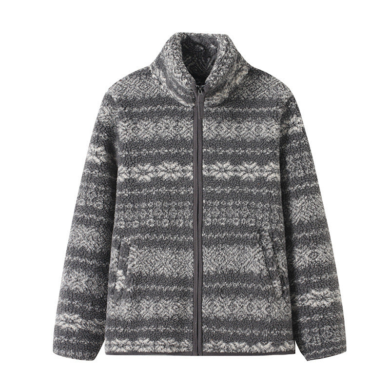 Veste en polaire pour femmes avec col haut et motif tendance Chic & Stil