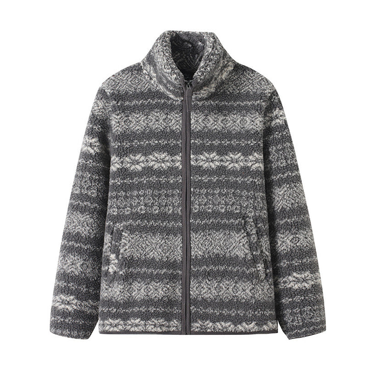 Veste en polaire pour femmes avec col haut et motif tendance Chic & Stil