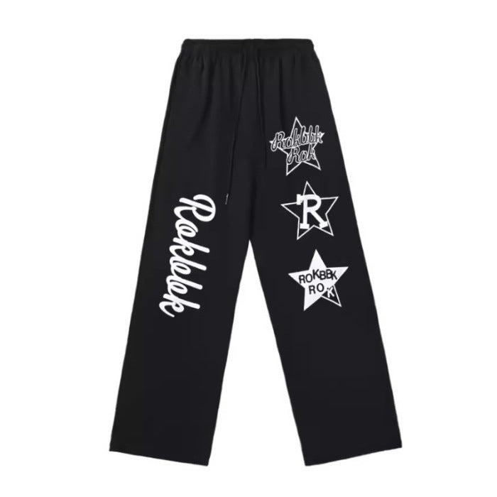 Women Chic Leisure Pants with Eye-Catching Graphics Chic & Stil