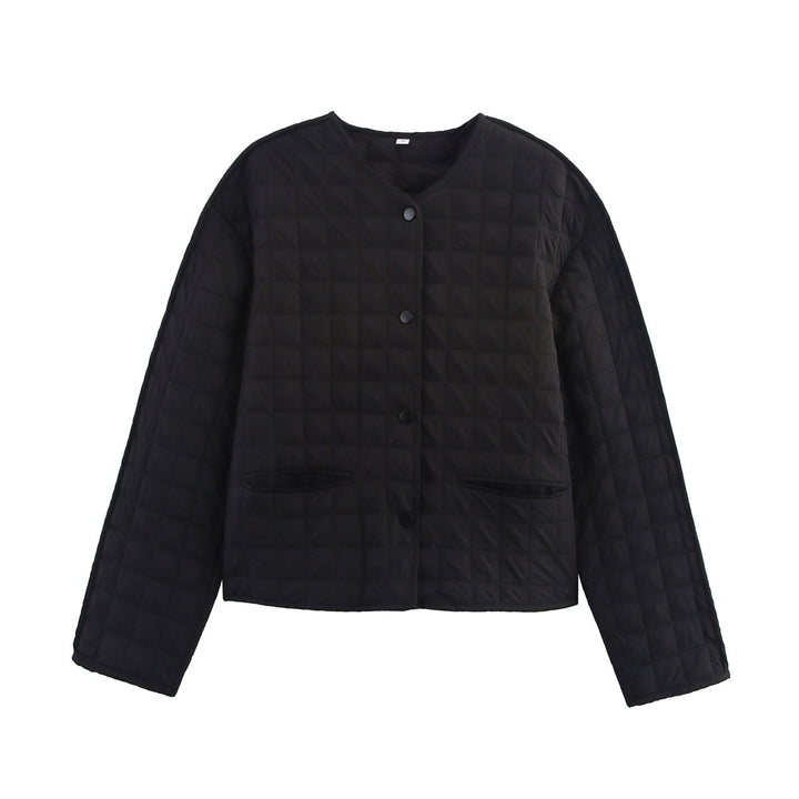 Quilted transition jacket for women with practical pockets Lune London