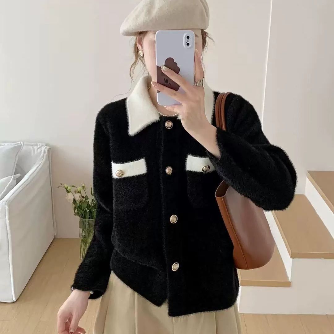 Veste Fluffy pour Femme avec Détails de Bouton Spéciaux Chic & Stil