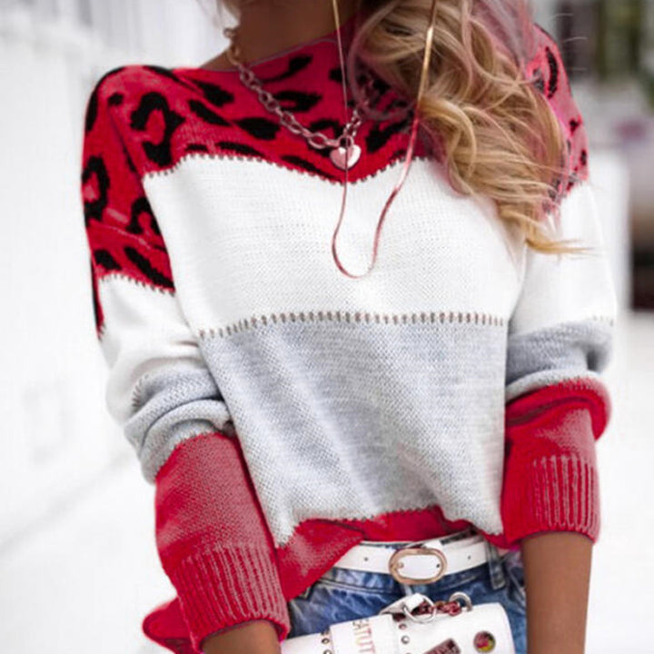 Knitted sweater with animal print and relaxed fit Lune London