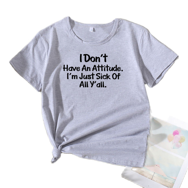 Ladies Casual Attitude Graphic T-Shirt Lune London