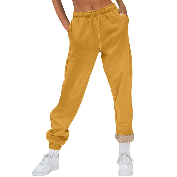 Women Comfortable Leisure Pants with Drawstring and Elegant Cuff Lune London
