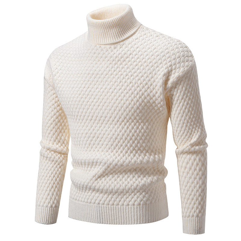 Men's turtleneck sweater with textured surface Lune London