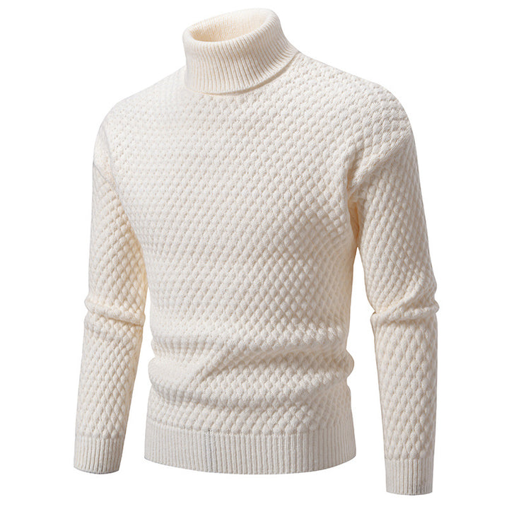 Men's turtleneck sweater with textured surface Lune London
