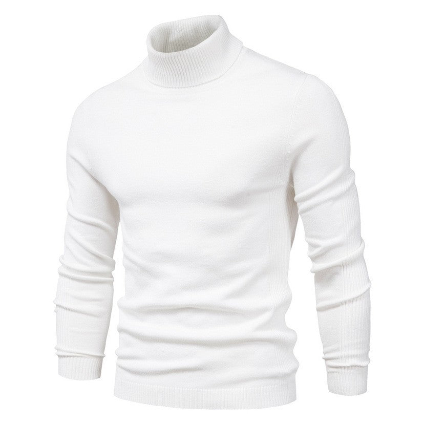 Trendy turtleneck sweater for men in fine merino wool Lune London