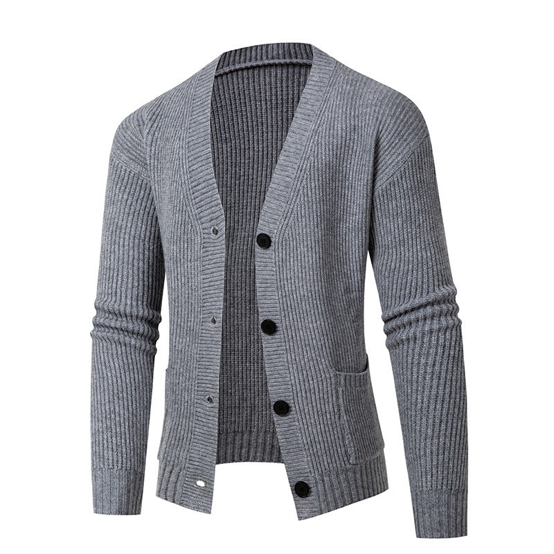 Striped knit jacket for women with a trendy cut and practical pockets Lune London