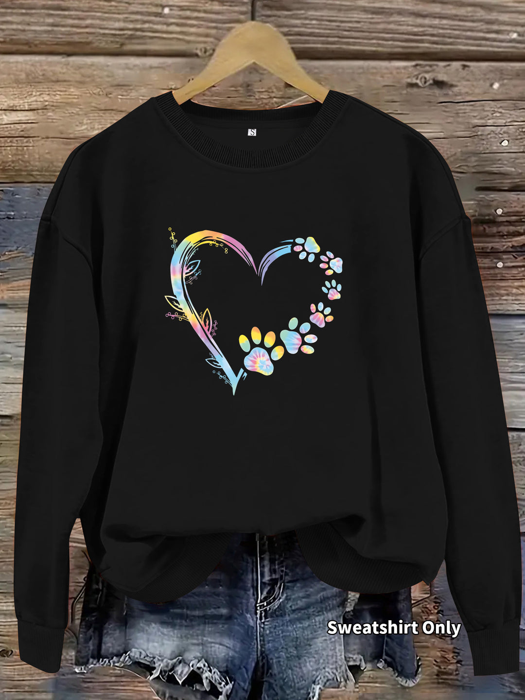 Sweatshirt femme avec motif cœur floral et coupe confortable Chic & Stil