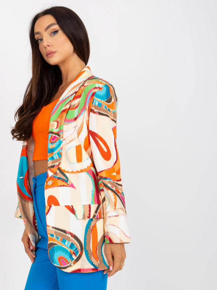Ladies Elegant Blazer with Colorful Pattern and Modern Accents Lune London