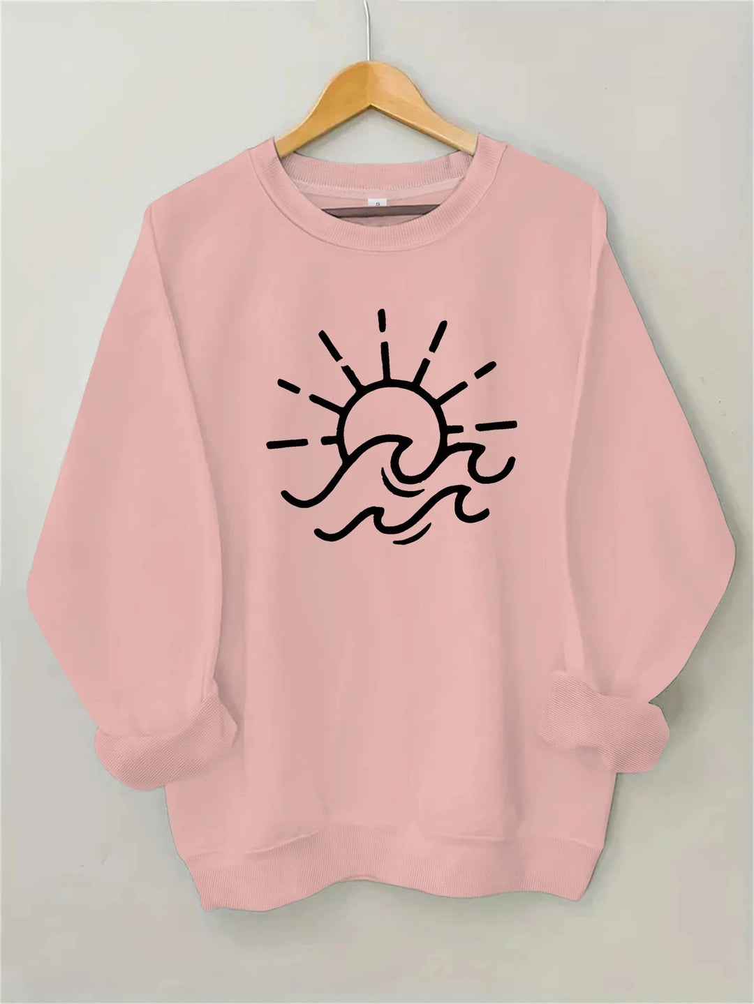 Sweat-shirt pour femmes avec un design créatif de soleil et de vague Chic & Stil