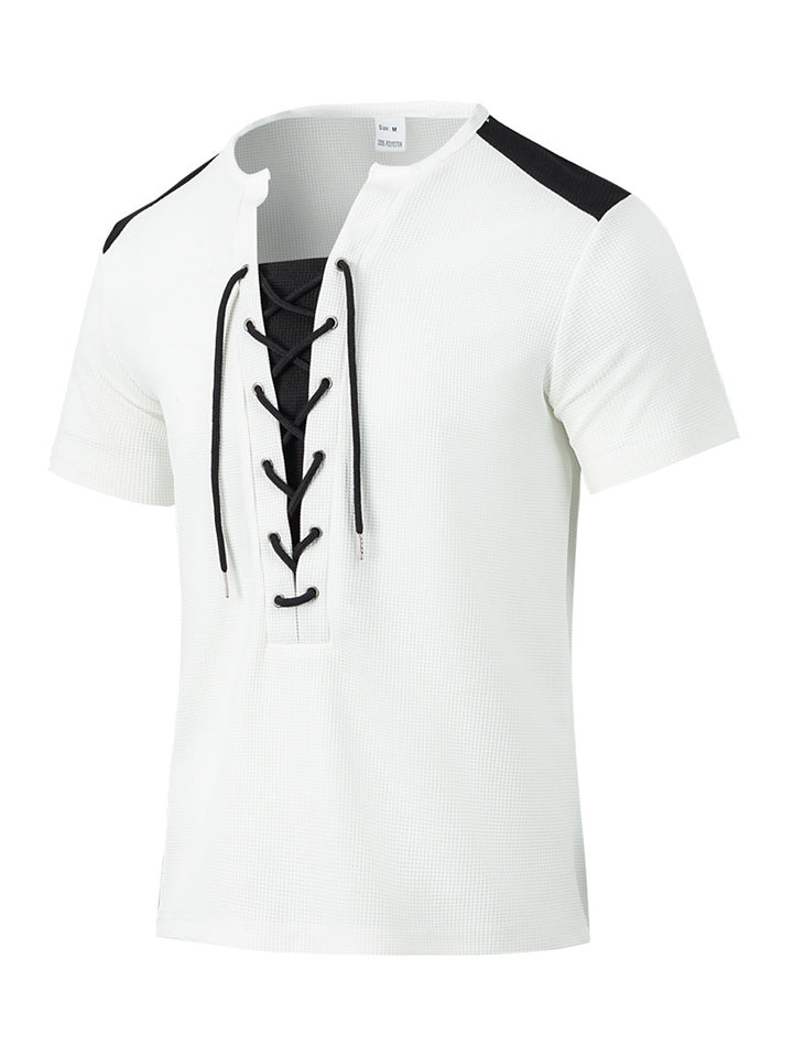 Short sleeve shirt for men with sporty lace design Lune London