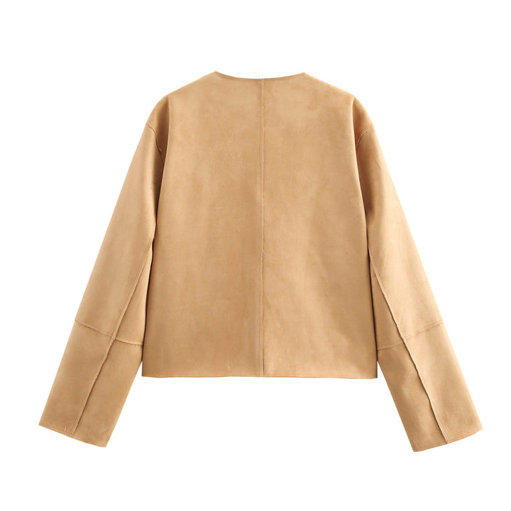 Short jacket with short sleeves for women, featuring practical pockets and elegant buttons Lune London
