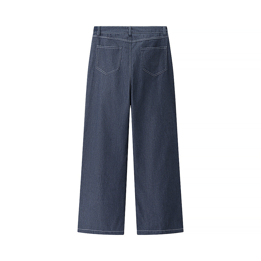 Loose denim pants for women with a high waist and classic cut Lune London