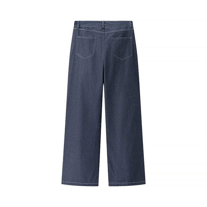 Loose denim pants for women with a high waist and classic cut Lune London