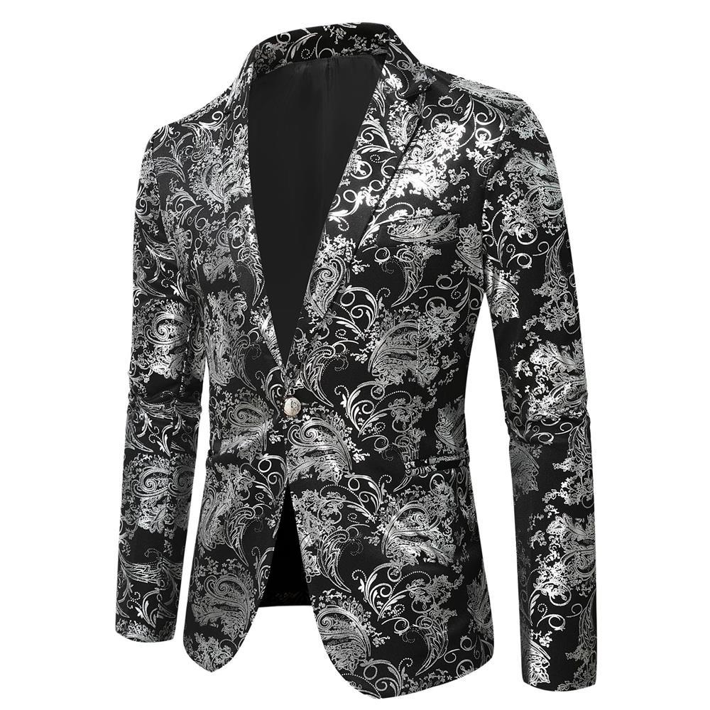 Men's Elegant Gold Pattern Blazer Lune London