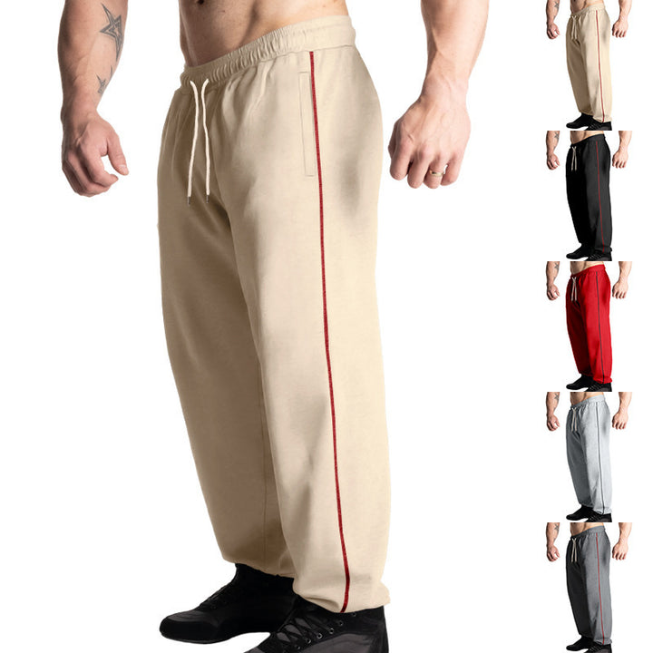 Sporty men's jogger pants with elastic waistband and practical side pockets Lune London