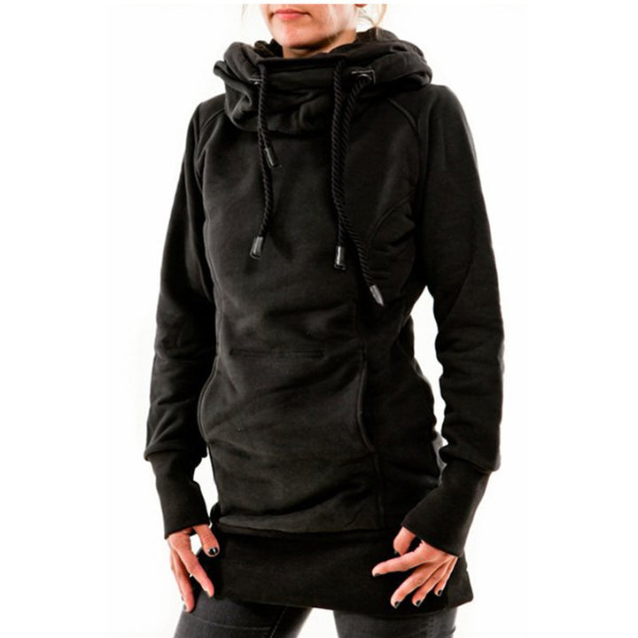 Casual hoodie for women with oversized collar and practical front pocket Lune Londonl