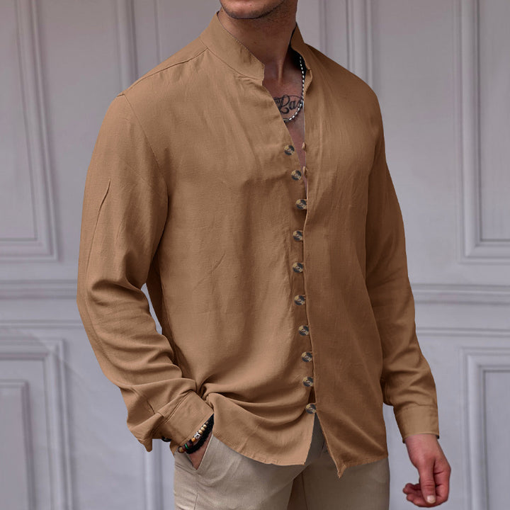 Chic long sleeve shirt for men with button details Lune London