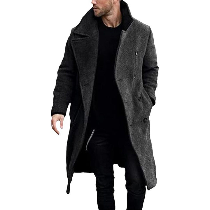 Elegant wool coat for men with classic lapels and double-breasted Lune London