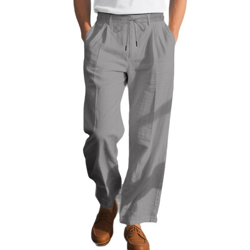 Summer casual pants for men made of lightweight and breathable fabric with drawstring Lune London