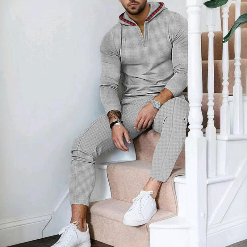 Men's trendy tracksuit with hood and fashionable collar Lune London