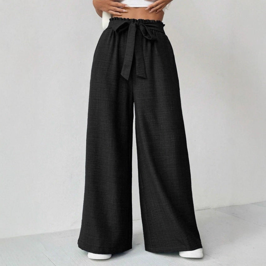 Ladies Wide Pants with Adjustable Waist Lune London