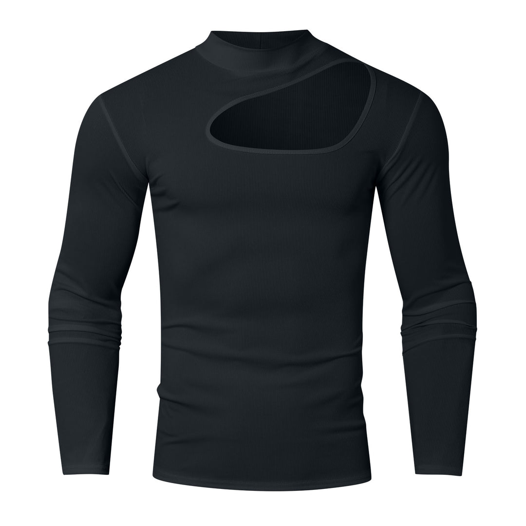 Long sleeve t-shirt for men with innovative neckline and breathable properties Lune London