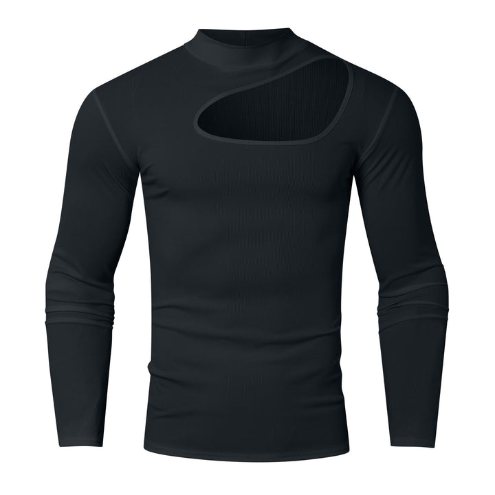 Long sleeve t-shirt for men with innovative neckline and breathable properties Lune London