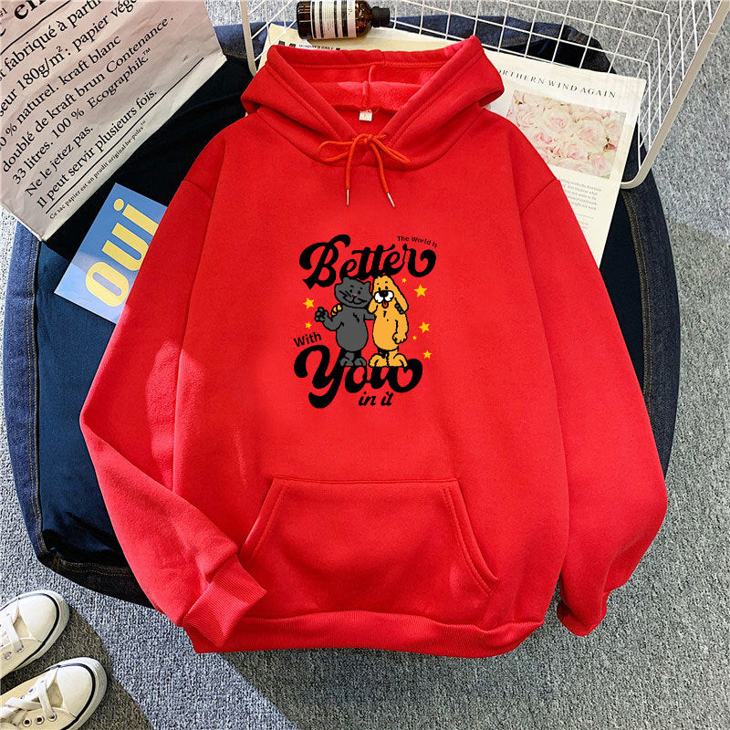 Women's hoodie with playful animal motif Chic & Stil