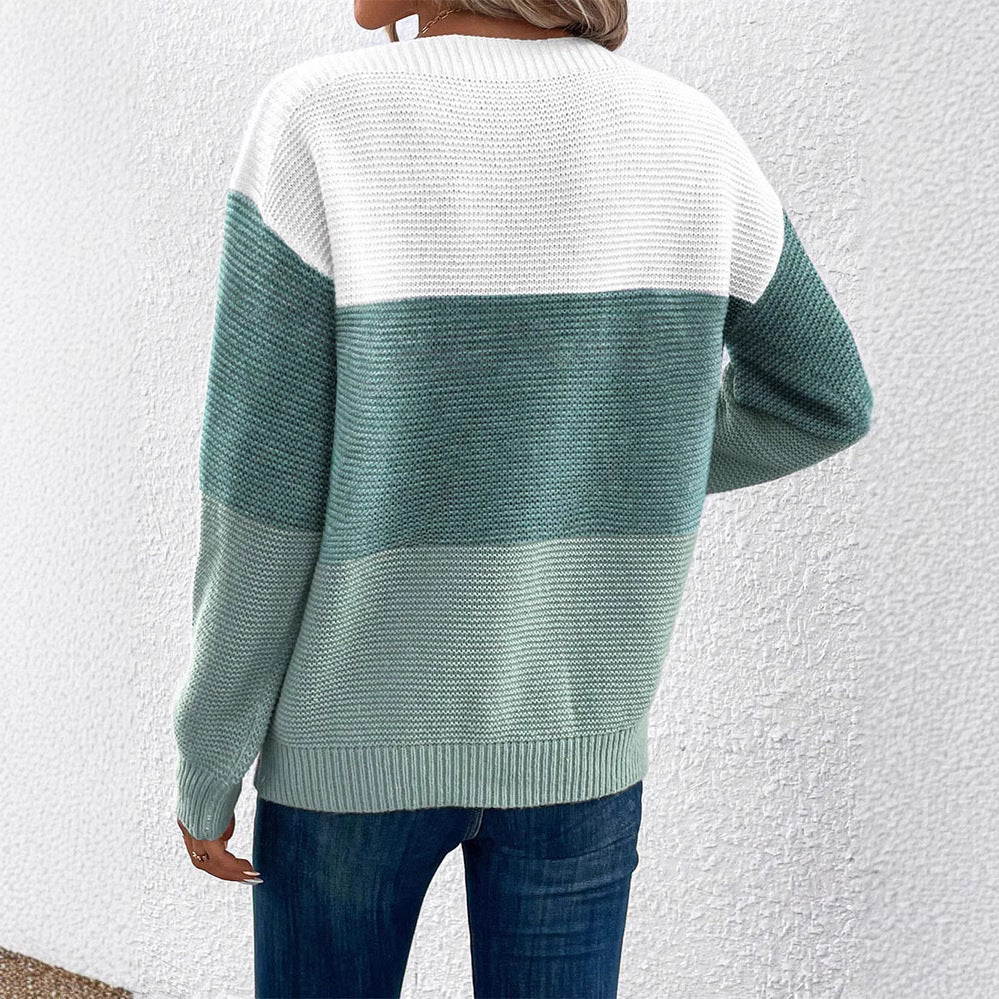 Lune London | Women Classic Sweater with Striped Pattern