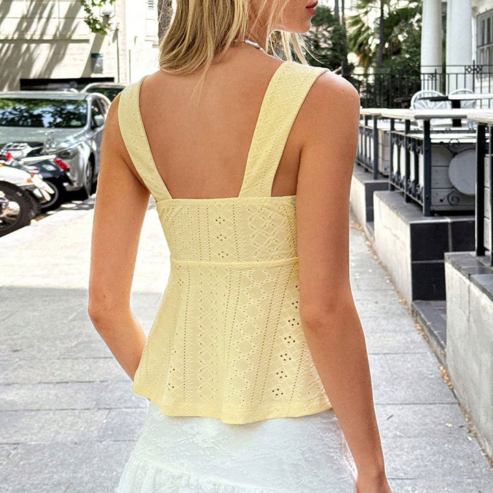 Blouse en dentelle pour femmes avec coupe décontractée et cordon décoratif Chic & Stil