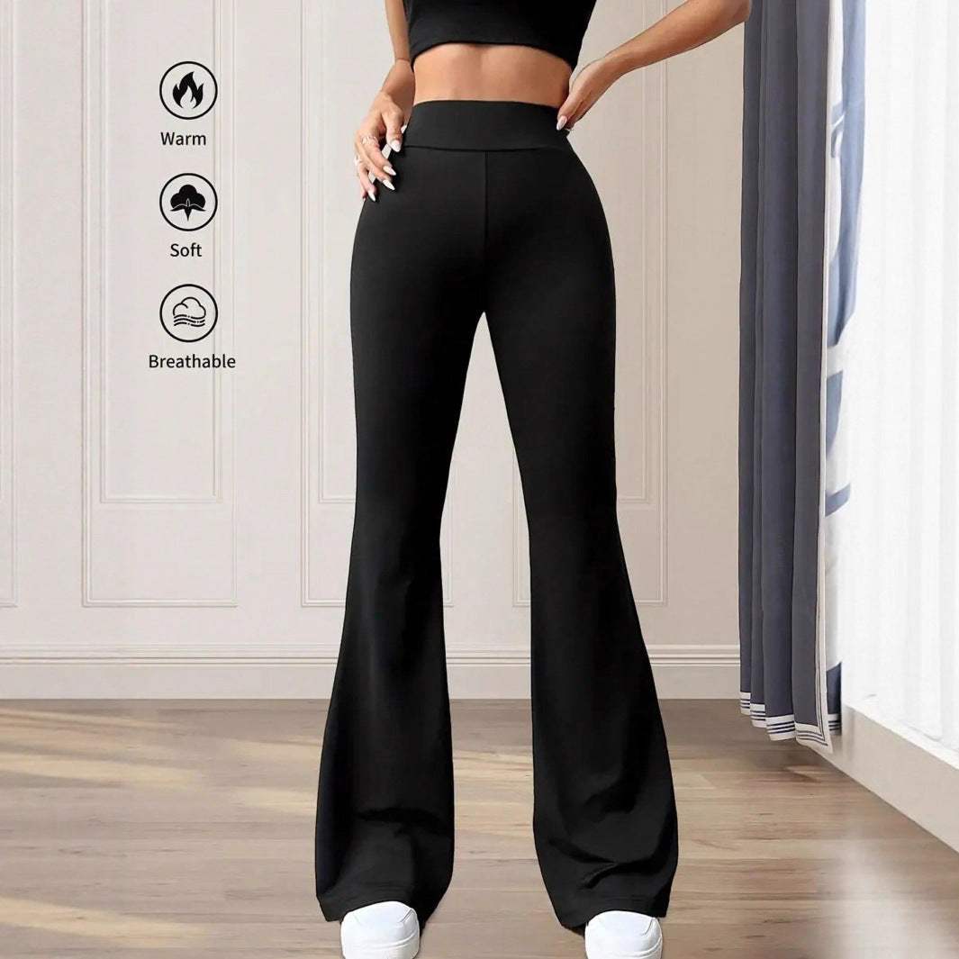 Lune London High Waisted Flared Leggings for Women