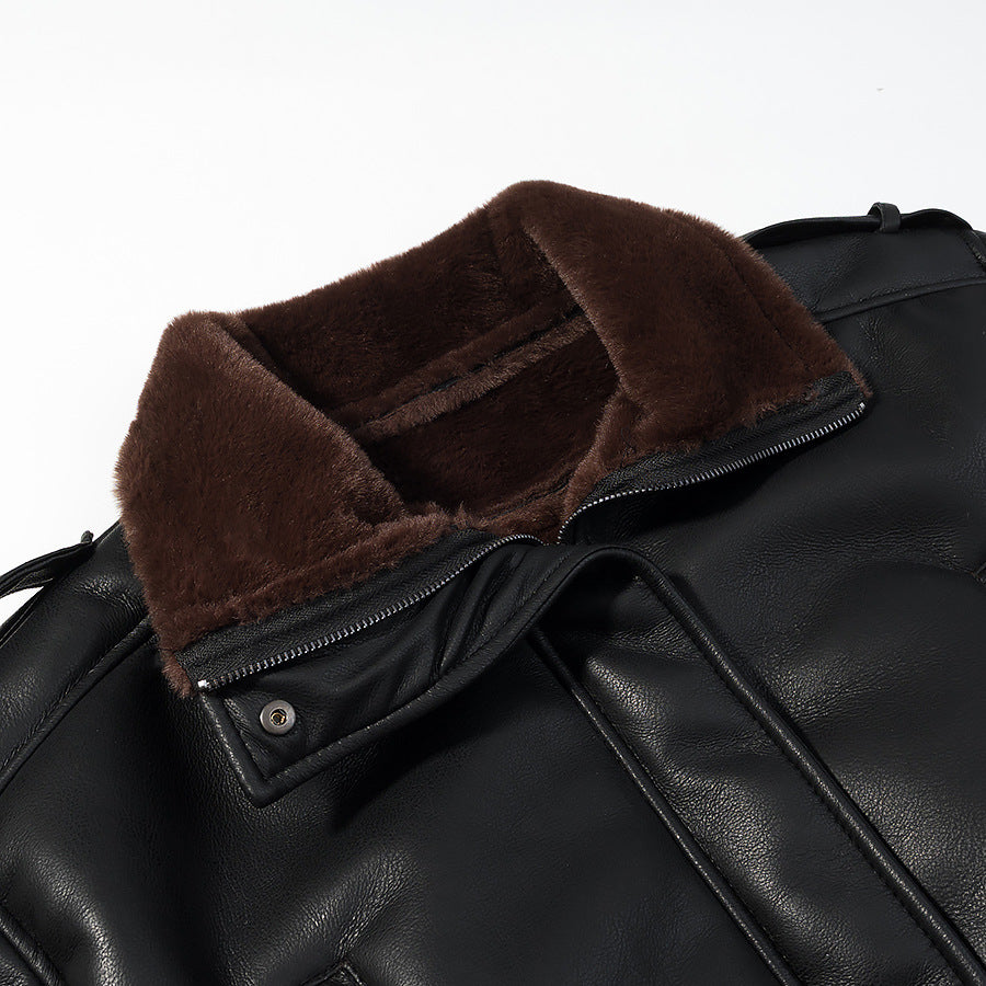 Veste en simili cuir pour femme avec doublure douce et détails matelassés Chic & Stil
