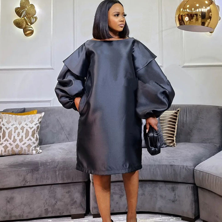 Elegant dress for women with voluminous and fluid sleeves Lune London