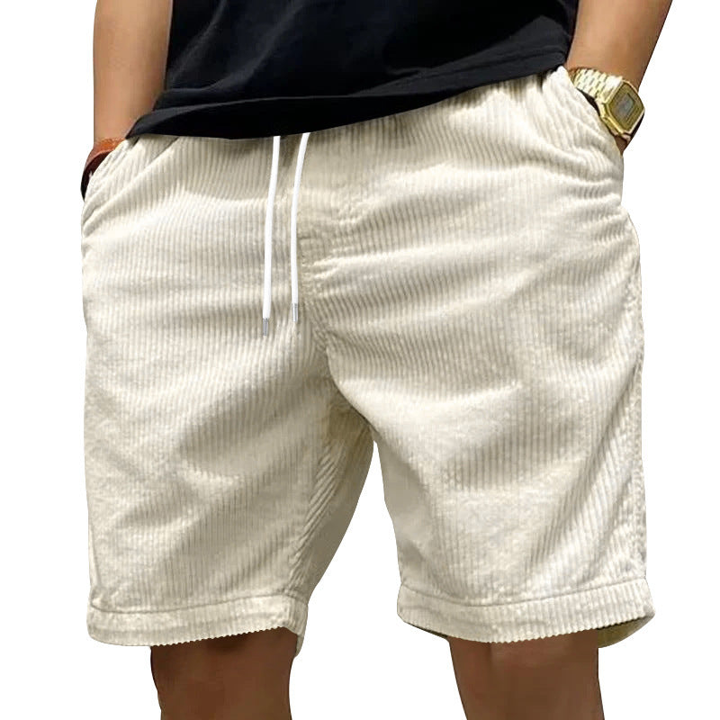 Casual corduroy shorts for men with elastic waistband and practical side pockets Lune London