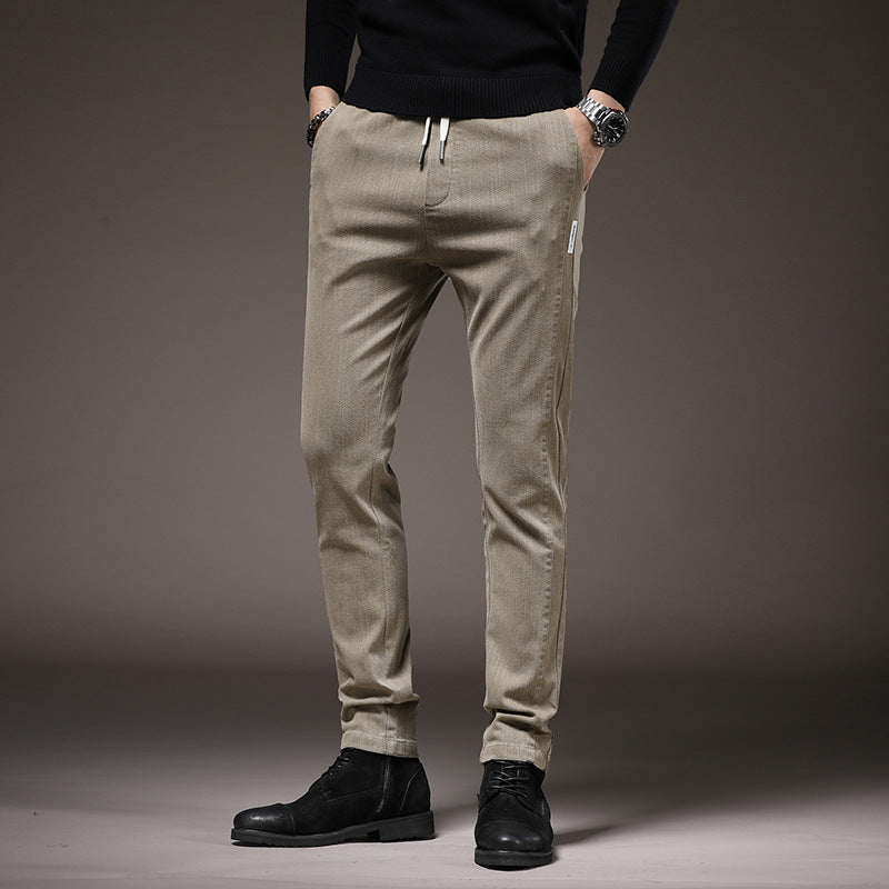 Pantalons chinos confortables pour hommes avec taille élastique Lune London