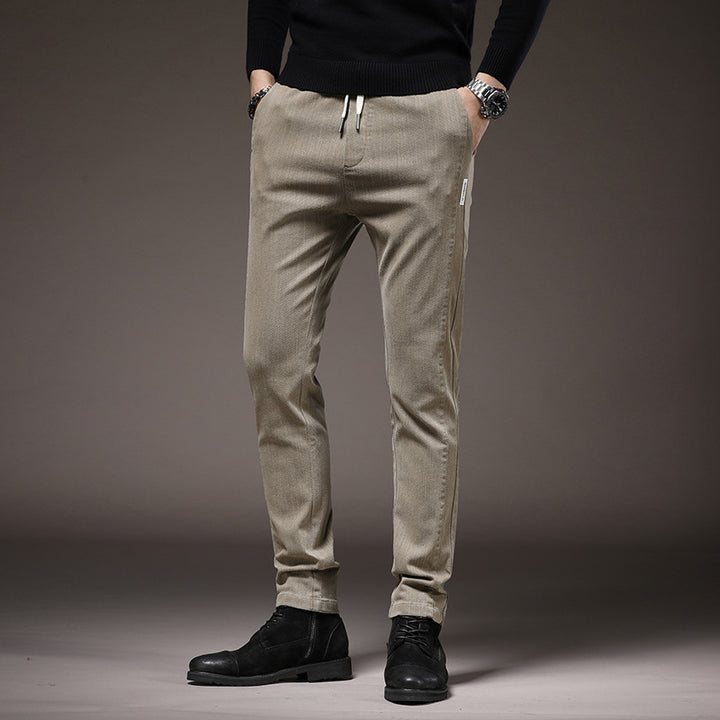 Pantalons chinos confortables pour hommes avec taille élastique Lune London