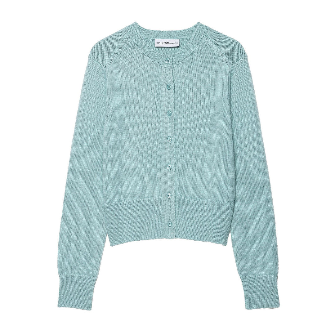 Fine knit cardigan for women with round neckline Lune London