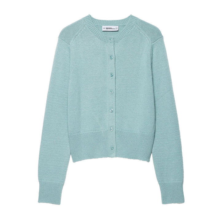 Fine knit cardigan for women with round neckline Lune London