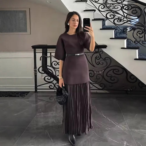 Maxi dress for women with high-quality pleated design and modern cut Lune London