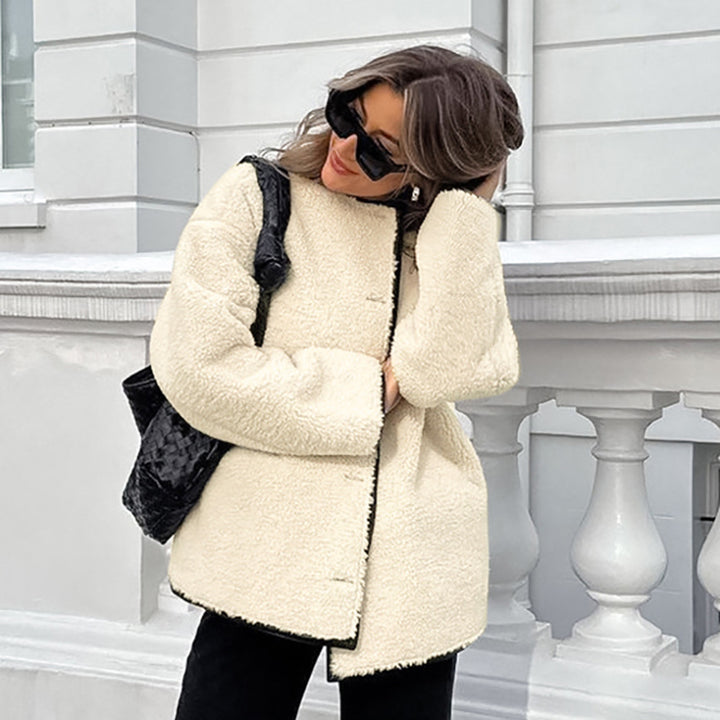 Fleece jacket for women with full zipper and simple design Lune London