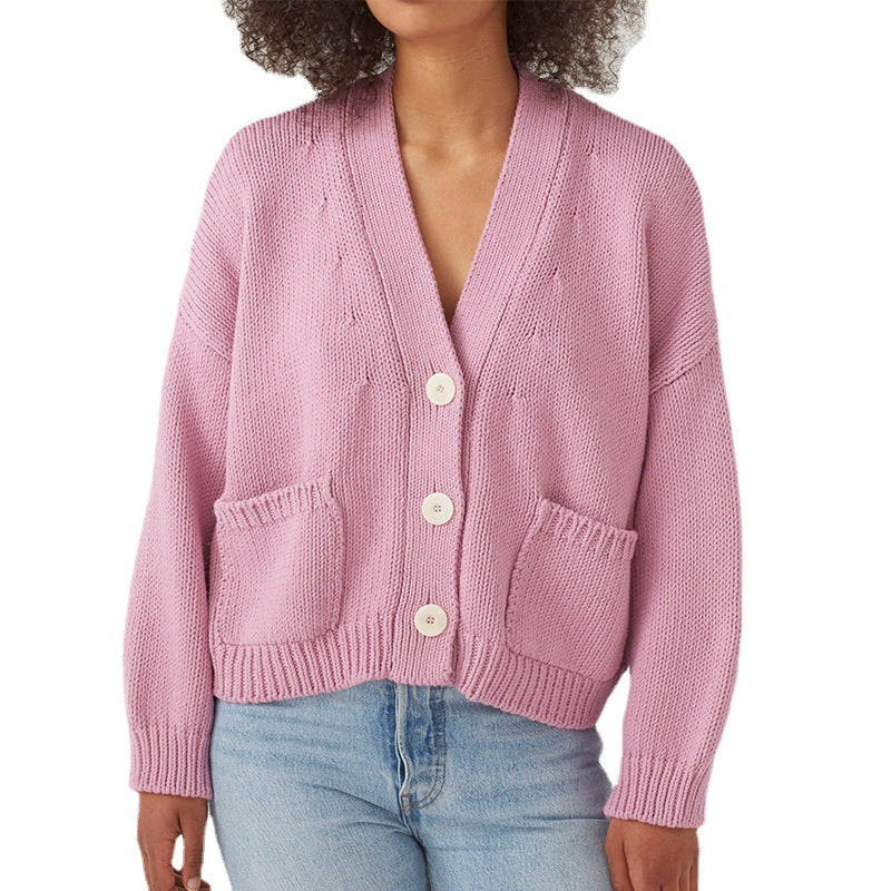 Ladies' knit jacket with practical pockets Lune London