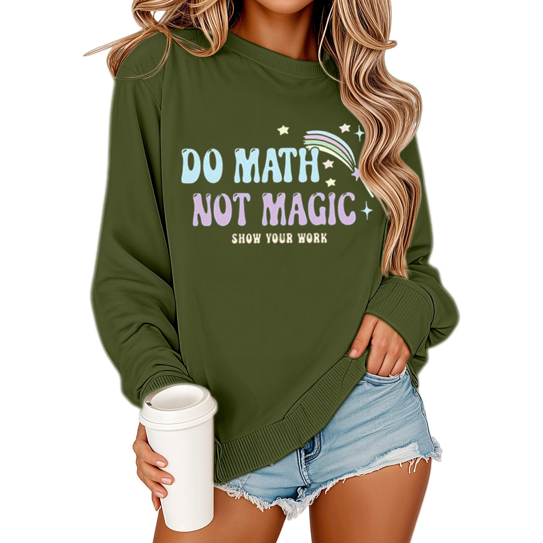 Sweatshirt femme avec impression mathématique motivante et coupe décontractée Chic & Stil