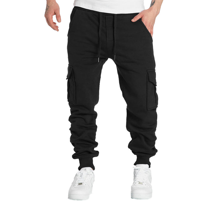 Men's cargo jogger pants with elastic waist and practical side pockets Lune London