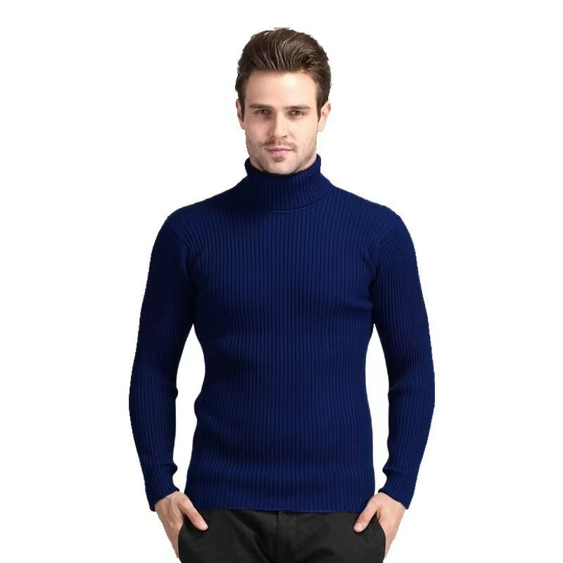 Men's ribbed fine knit turtleneck sweater Lune London