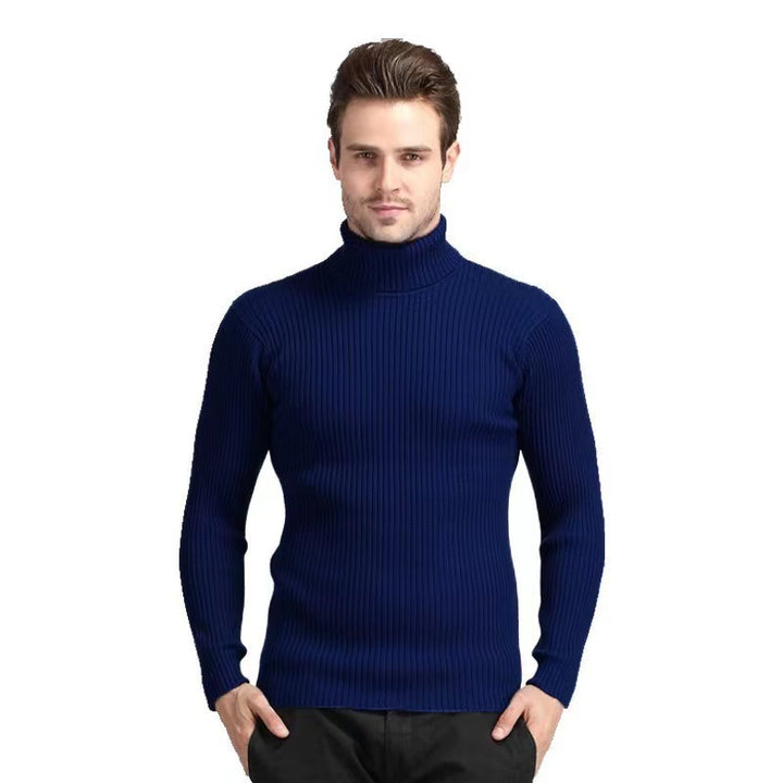 Men's ribbed fine knit turtleneck sweater Lune London