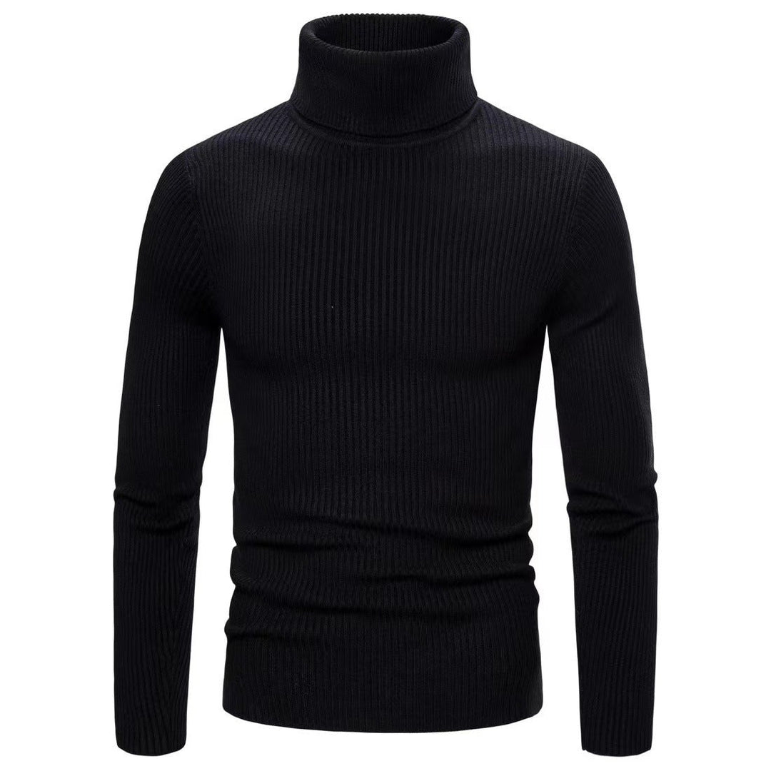 Men's High-Quality Turtleneck Sweater Made Of Fine Ribbed Structure Lune London