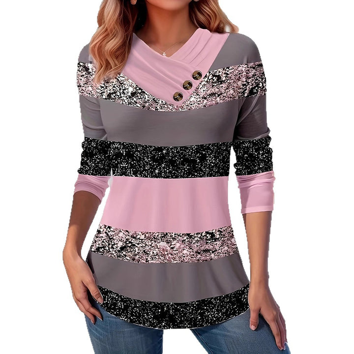 Pull femme avec col asymétrique et détails de boutons Chic & Stil
