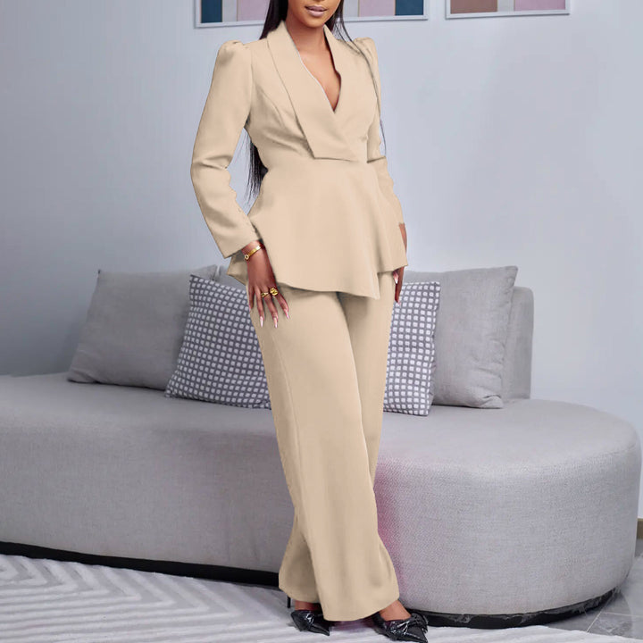 Ladies' set with elegant cut and fluid blazer Lune London